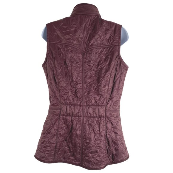 Barbour Quilted Vest in Burgundy - Picture 6 of 11